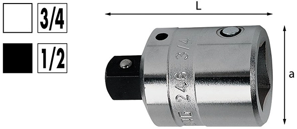 RACCORDO RIDUTTORE USAG 246 F.3/4 - M.1/2         