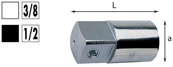 RACCORDO AUMENTATORE USAG 247 F.3/8 - M.1/2       