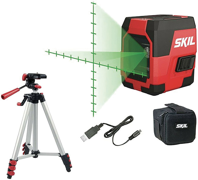 LIVELLA LASER VERDE A CROCE SKIL 1911DA           