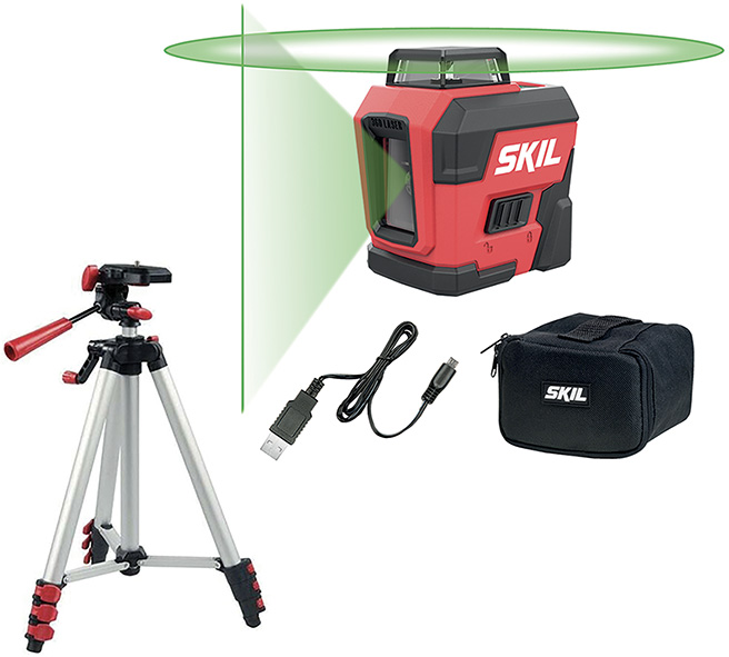 LIVELLA LASER VERDE A CROCE 360° SKIL 1961DA      
