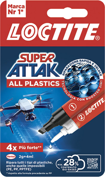 COLLA SUPER ATTAK ALL PLASTICS GR.2 + ML.4        