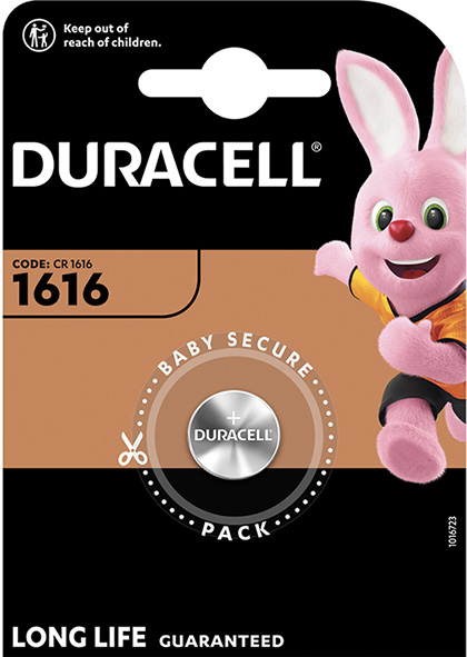 PILE DURACELL PASTIGLIA 1616                      