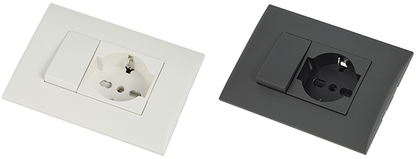PRESE PLACCHE ELECTRALINE PRECOMPOSTE DEV+SCHUKO  