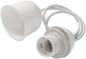 PENDEL E27 PLASTICA BIANCO ART.3011               