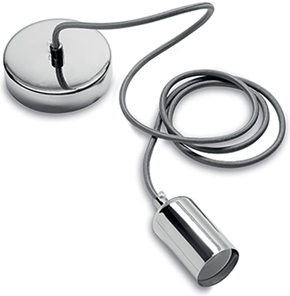 PENDEL WIVA E27 METALLO ARGENTO LUCIDO            