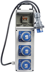 QUADRI VB IP65 TERMOPLASTICO 3 PRESE BLU          