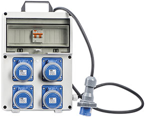 QUADRI VB IP65 TERMOPLASTICO 4 PRESE BLU          