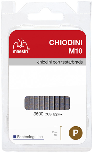CHIODINI CON TESTA M10 IN BLISTER                 