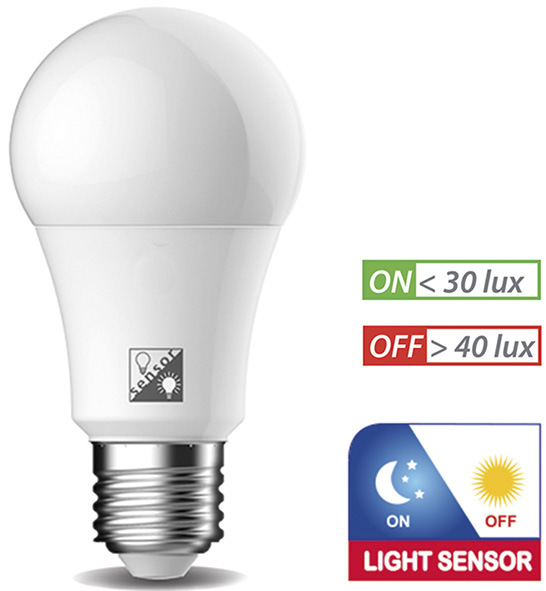 LAMPADE NOVA LED GOCCIA E27 CREPUSCOLARE          