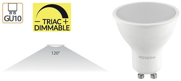 LAMPADE NOVA LED SPOT GU10 230V FASCIO 120 DIM    