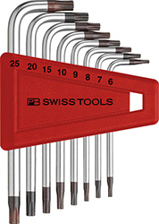 CHIAVI TORX PIEGATE CROMATE 8 PZ PB ART.410.H 6-25