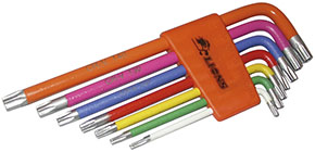 CHIAVI TORX FORATE LUNGHE COLOR LIONS 286R PZ.7   