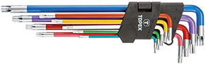 CHIAVI TORX LUNGHE COLOR TOPEX PZ.9               