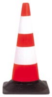 CONI STRADALI IN PLASTICA BIANCO-ROSSO            