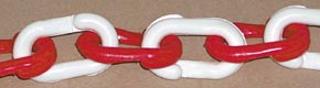CATENA IN PLASTICA BIANCA/ROSSA                   