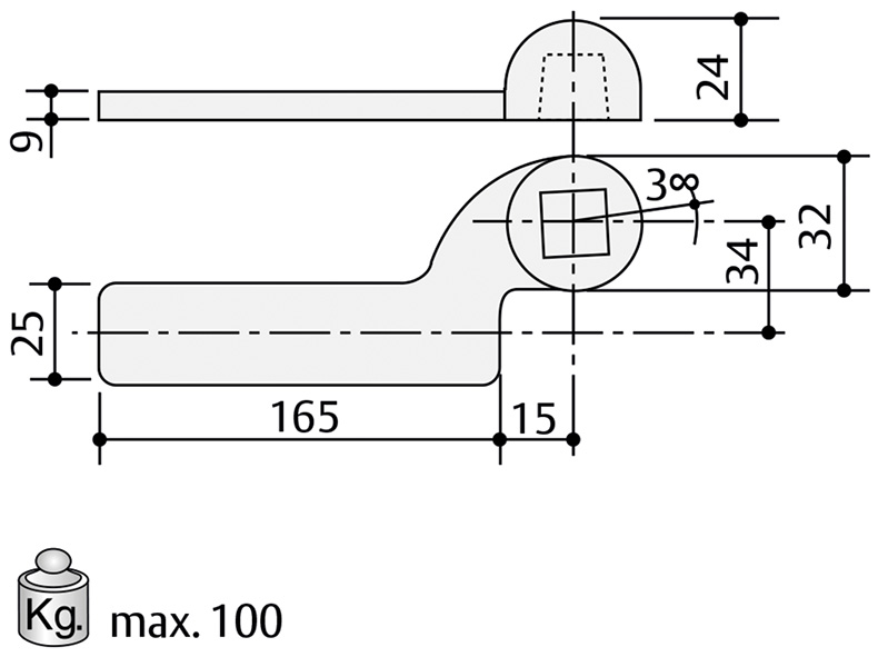 BRACCIO MAB INFERIORE DESTRO NICHELATO AC1        