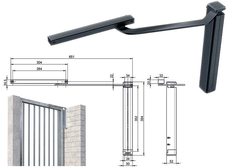 CHIUDICANCELLO ASSA ABLOY DC630G VERTICALE        