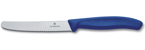 COLTELLI VICTORINOX TAVOLA L.ONDULATA BLU         