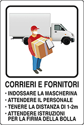 CARTELLI NORME CORRIERI E FORNITORI               
