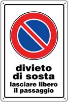 CARTELLI PVC DIVIETO DI SOSTA                     