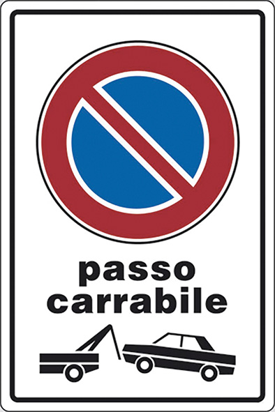 CARTELLI ALLUMINIO PASSO CARRABILE                