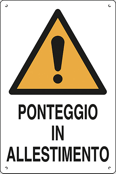 CARTELLI POLIONDA PONTEGGIO IN ALLESTIMENTO       