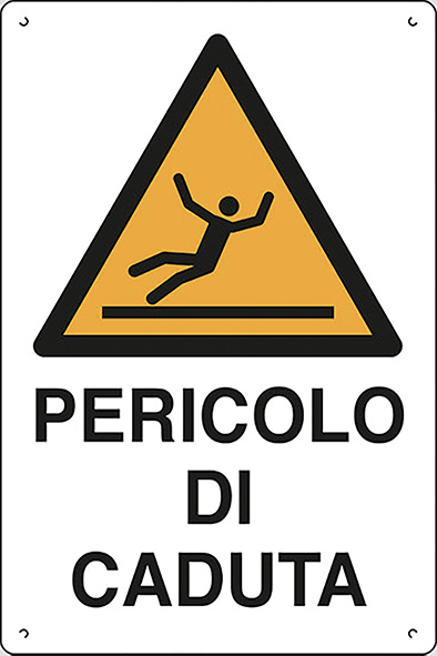 CARTELLI POLIONDA PERICOLO DI CADUTA              