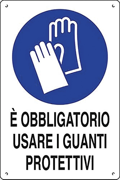 CARTELLI POLIONDA È OBBLIGATORIO USARE I GUANTI   