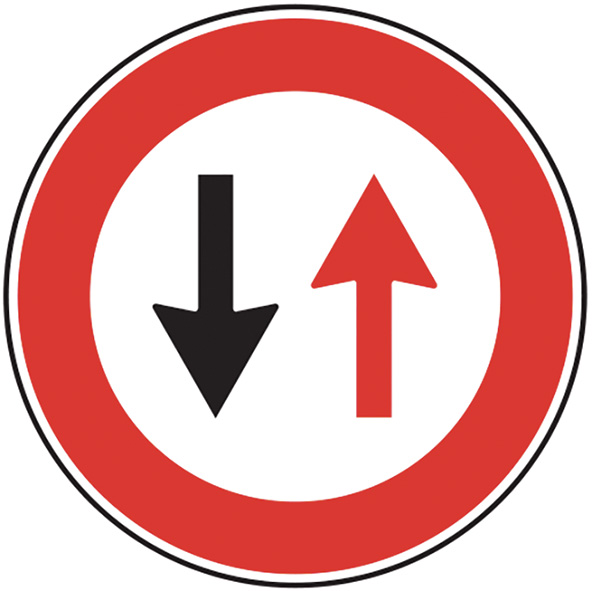 SEGNALI STRADALI DARE PRECEDENZA S.U. FIG.41      