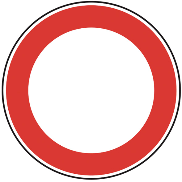 SEGNALI STRADALI DIVIETO DI TRANSITO FIG.46       