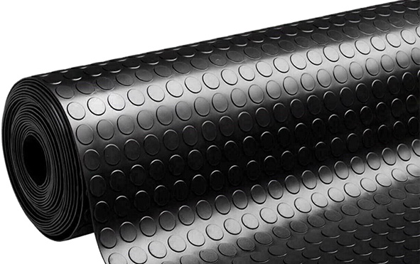 PAVIMENTO PVC BOLLE NERO ROT. MT.1X25             