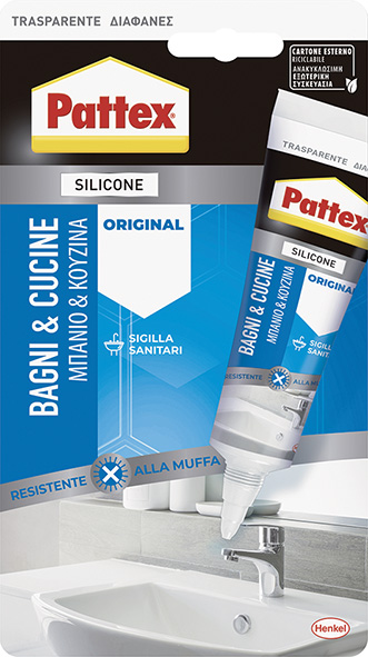 SILICONE ACETICO PATTEX BAGNI-CUCINE TUBETTO ML.50