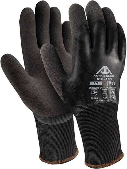 GUANTI ANTIFREDDO ACTIVE GEAR MOD.ICE DORSO NERO  