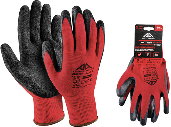 GUANTI ACTIVE GEAR MOD.GRIP ROSSO                 