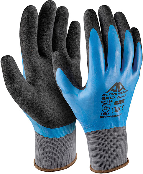 GUANTI ACTIVE GEAR MOD.GRIP AZZURRO               