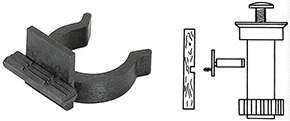 GANCI ABS PER PIEDINI ZOCCOLO LEGNO ART.207       