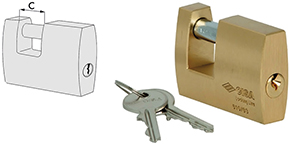 LUCCHETTI CISA LOGO ANTISCASSO 21610              
