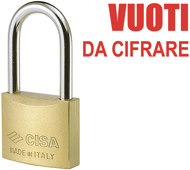 LUCCHETTI CISA OTTONE ARCO LUNGO 22011 * VUOTI    