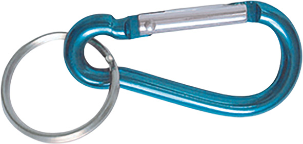 MOSCHETTONI PORTACHIAVI ALLUMINIO CON ANELLO      
