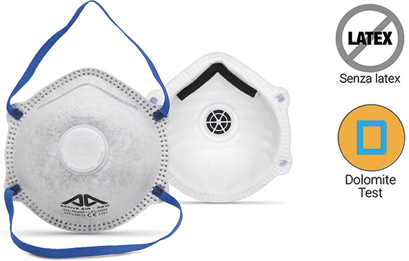 MASCHERINE ACTIVE AIR R21C FFP2 D VALVOLA CARBON  