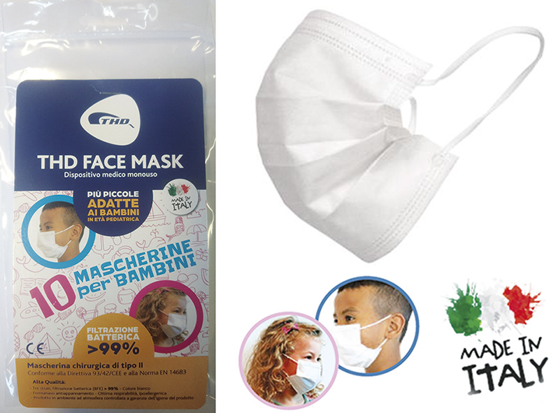 MASCHERINE CHIRURGICHE THD FACE MASK * BAMBINI *  