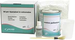 KIT PER RIPARAZIONI IN VETRORESINA ML.750         
