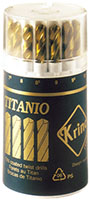 PUNTE ELICOIDALI TITANIO ASSORTIMENTO 19 PZ       