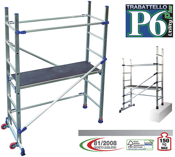 TRABATTELLO ALLUMINIO FACAL MOD.P6 UTILITY PLUS   