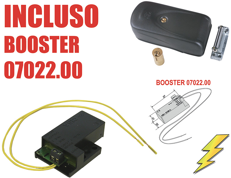 SERRATURE CISA APPLICARE ELETTRIKA 1A721PB BOOSTER
