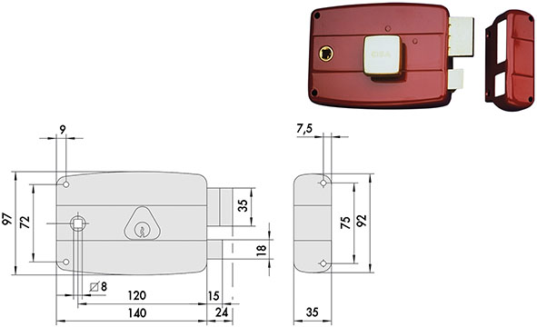 SERRATURE CISA APPLICARE ART.50181                