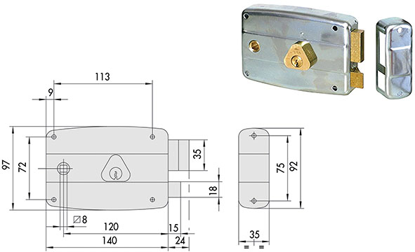 SERRATURE CISA APPLICARE ART.50571                