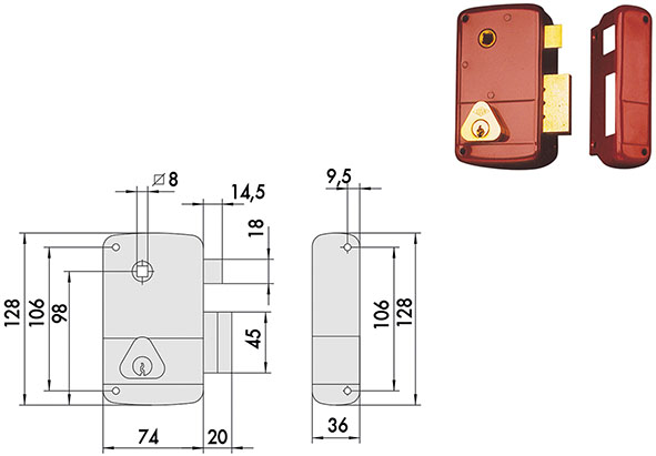 SERRATURE CISA APPLICARE ART.50211                