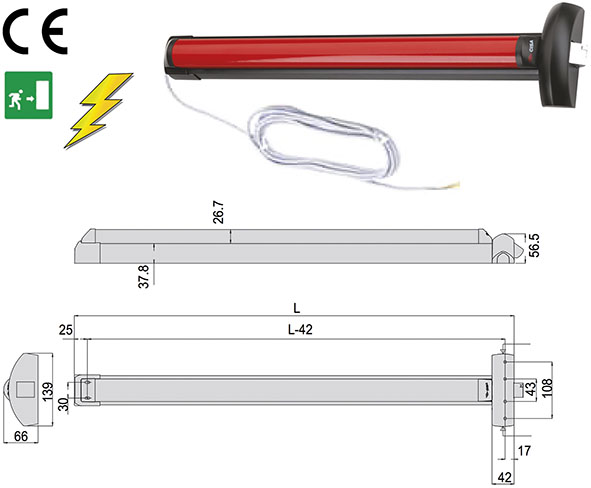 MANIGLIONI CISA MOTORIZZATI E-FAST ART.59851      