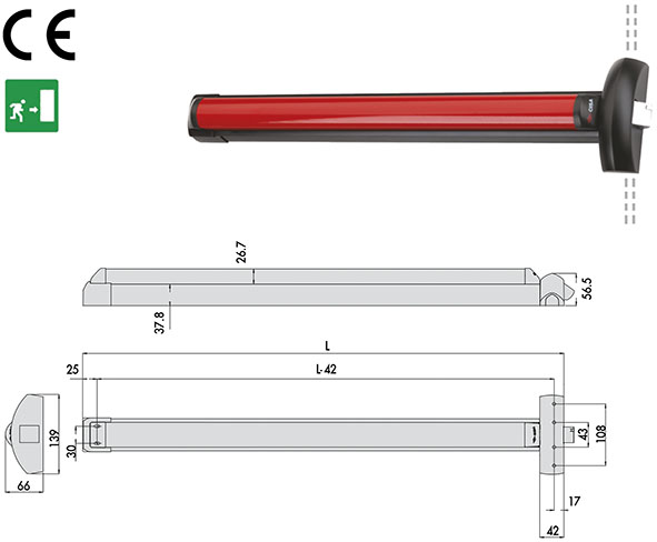 MANIGLIONI CISA FAST TOUCH ART.59811              